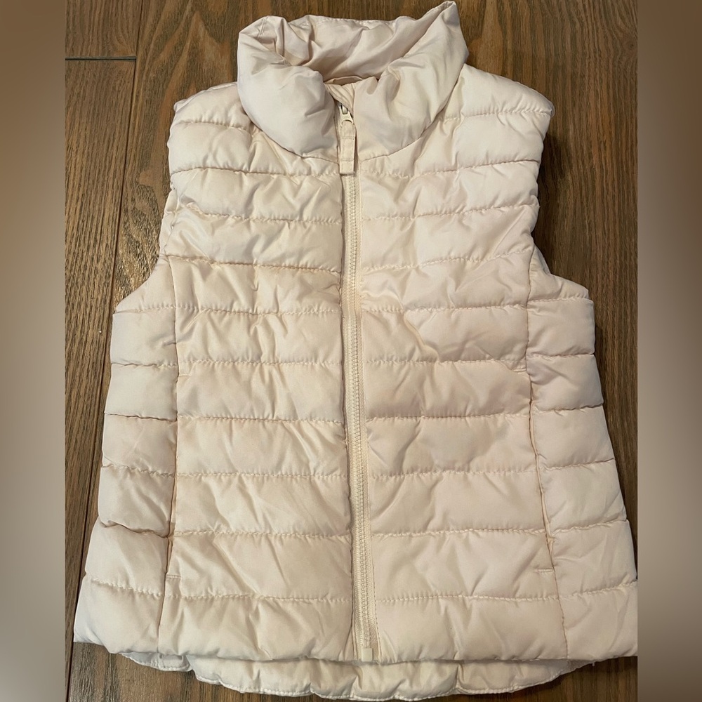 Cream puffer vest